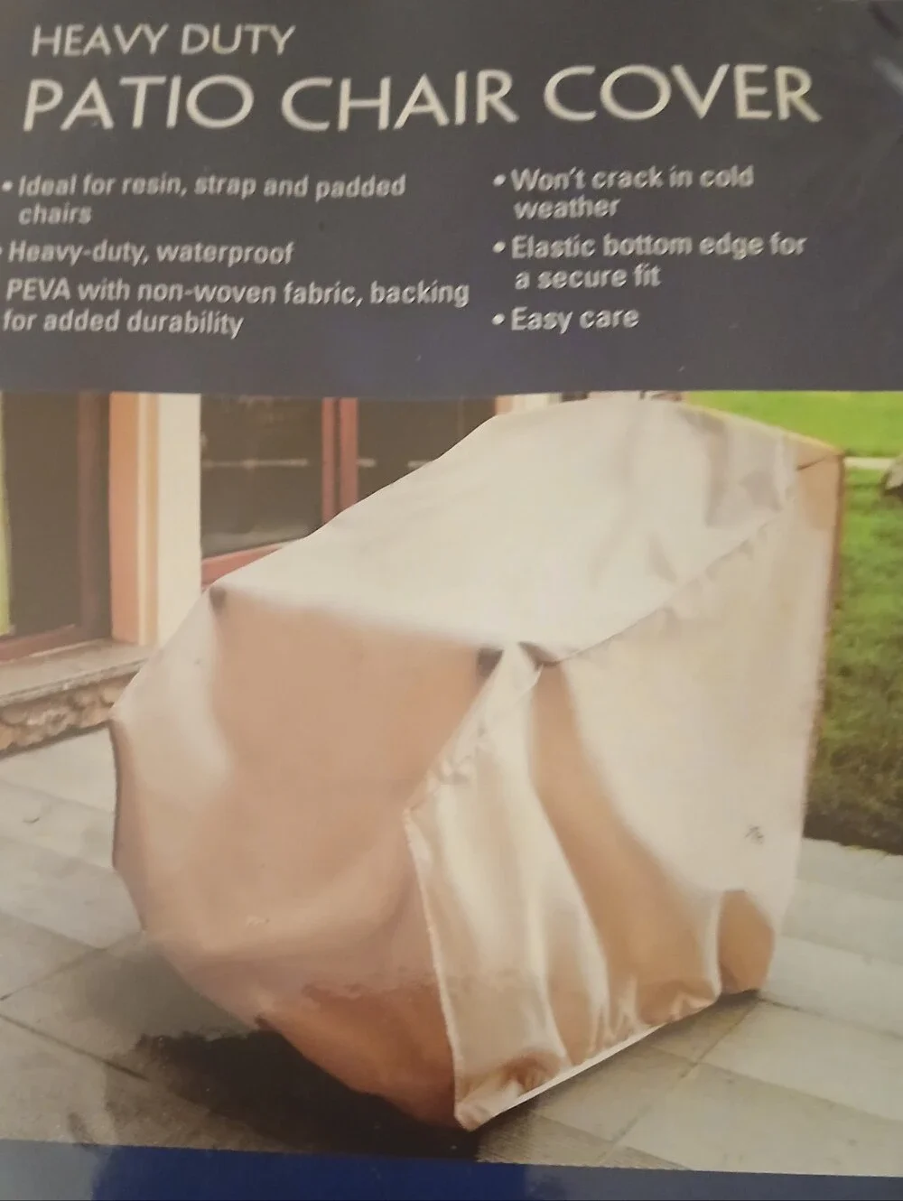 2 Beige Outdoor Chair Covers Weather-Resistant Protection